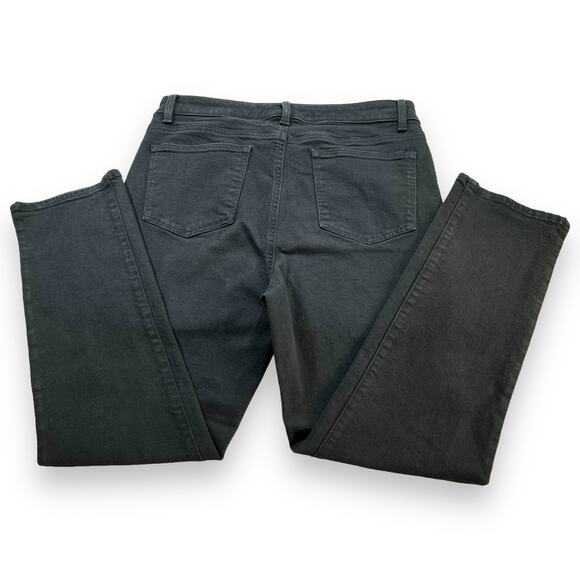 Talbots Black Velveteen Straight Jeans 12P High Rise Stretch Office - Picture 12 of 14